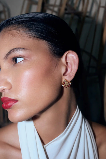 Naksha Polki Meenakari Studs
