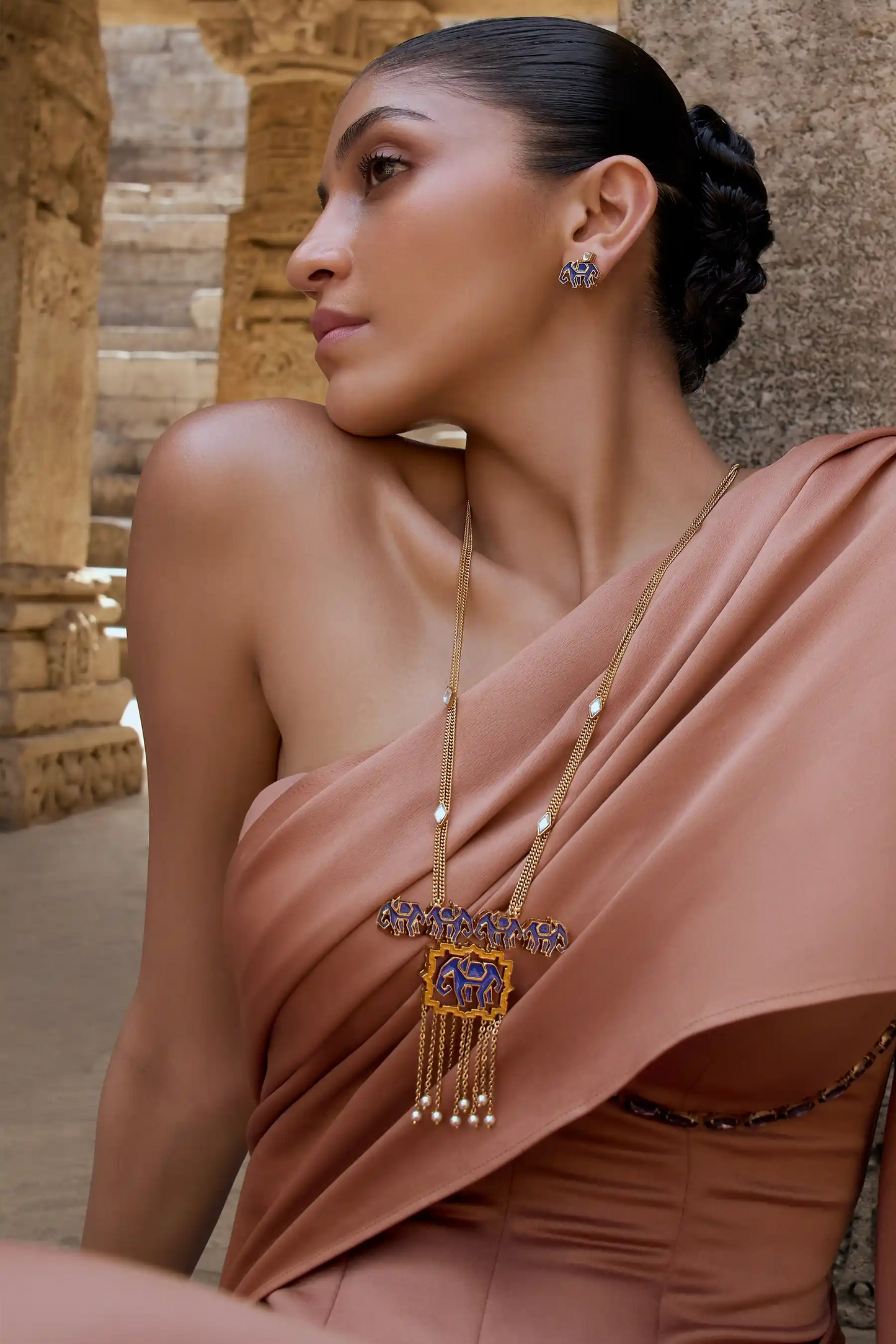 Neelima Polki Meenakari Jewellery Set