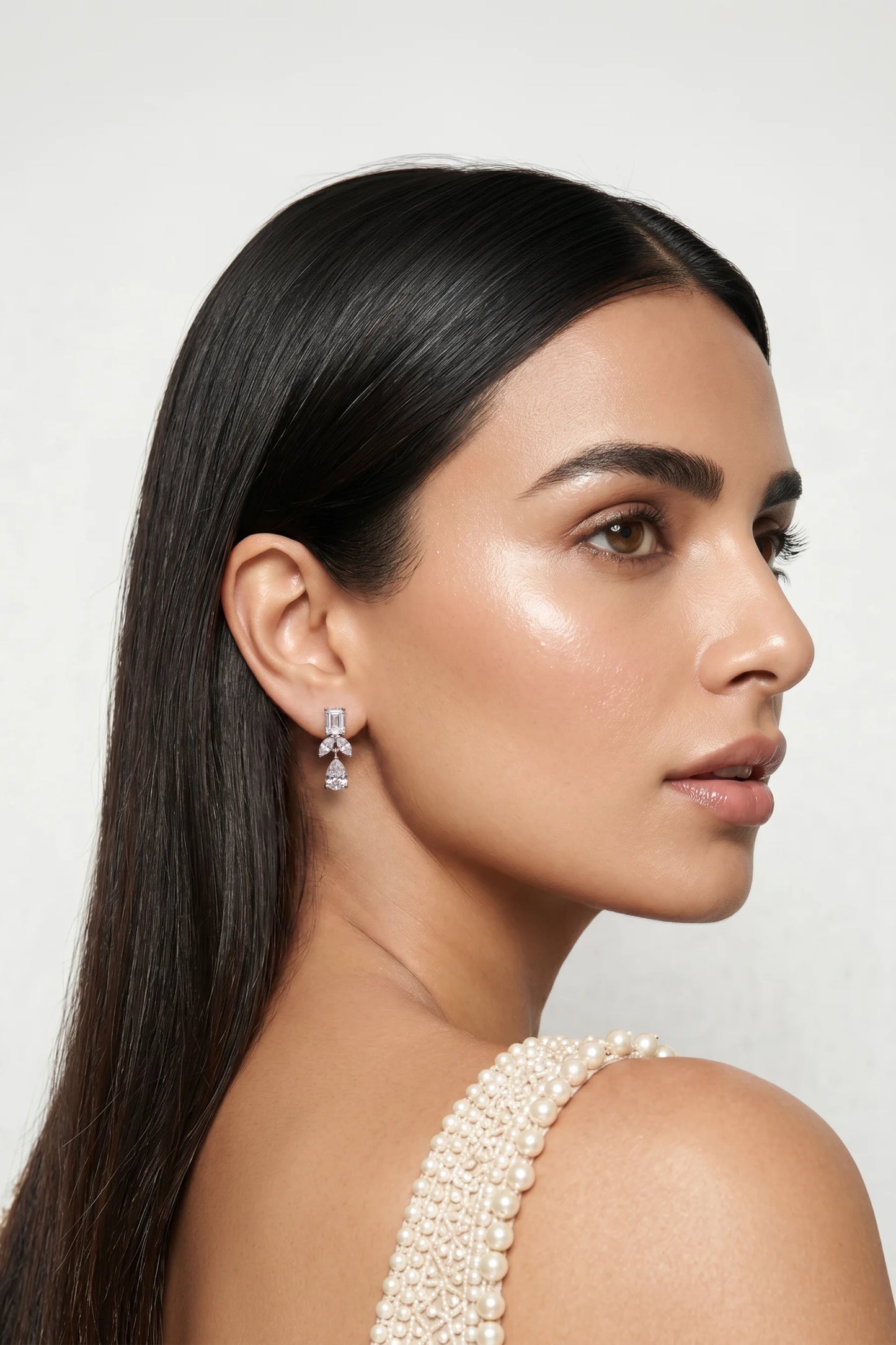 7 AM - Mix Diamonds Sunrise Sprig Cygnet Diamond Earrings