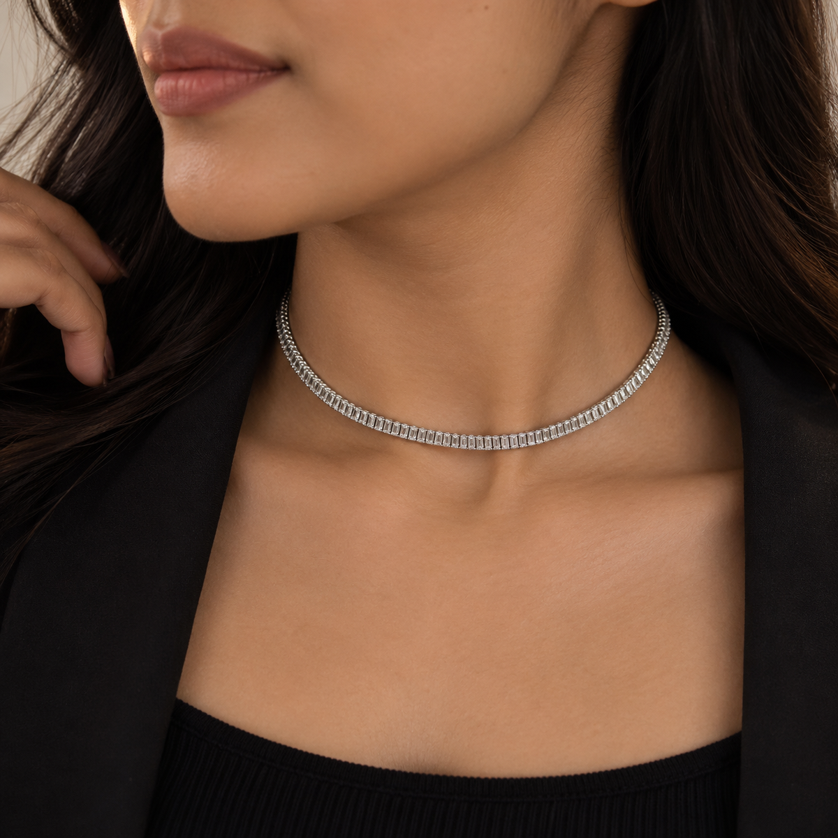 Eterna Sparkle Tennis Necklace Set