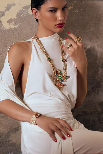 Rajvanshi Polki Meenakari Jewellery Set