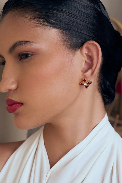 Rang Polki Meenakari Studs
