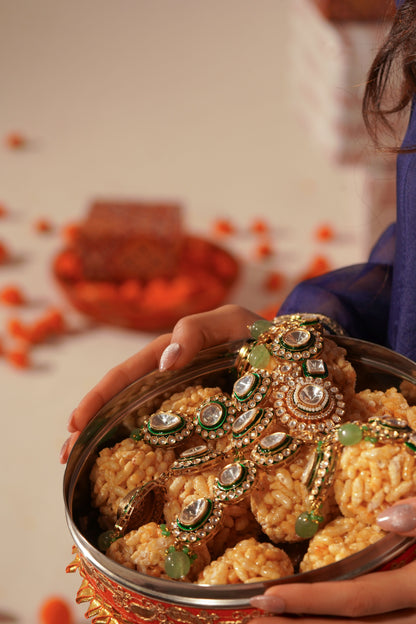 Rajsi Polki Moissanite Bridal Set