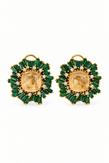 Kanakpriya Royal Floral Statement Earrings