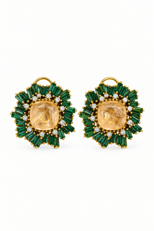 Kanakpriya Royal Floral Statement Earrings