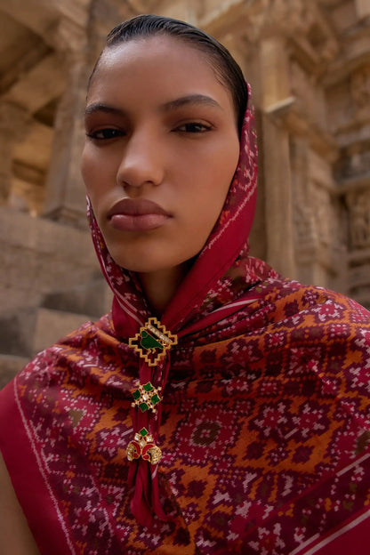 Vasundhara Polki Meenakari Statement Ring