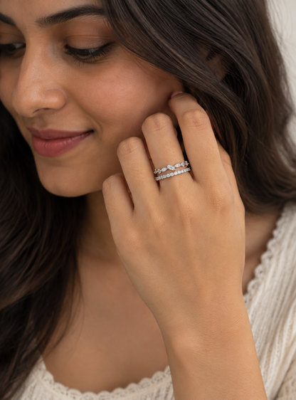 Celestial Marquise Adjustable Diamond Stack Ring Gift Box