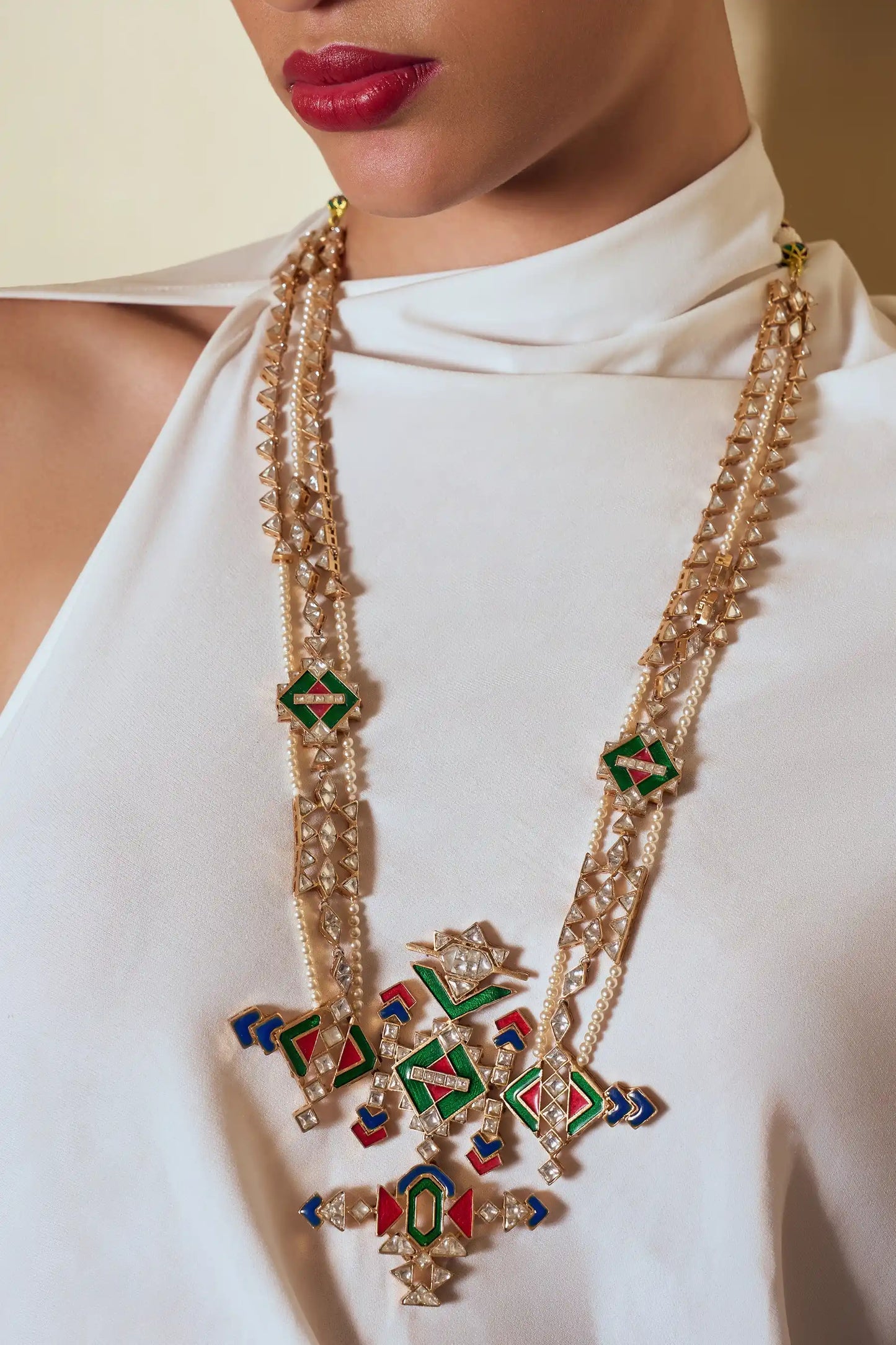 Rajvanshi Polki Meenakari Jewellery Set