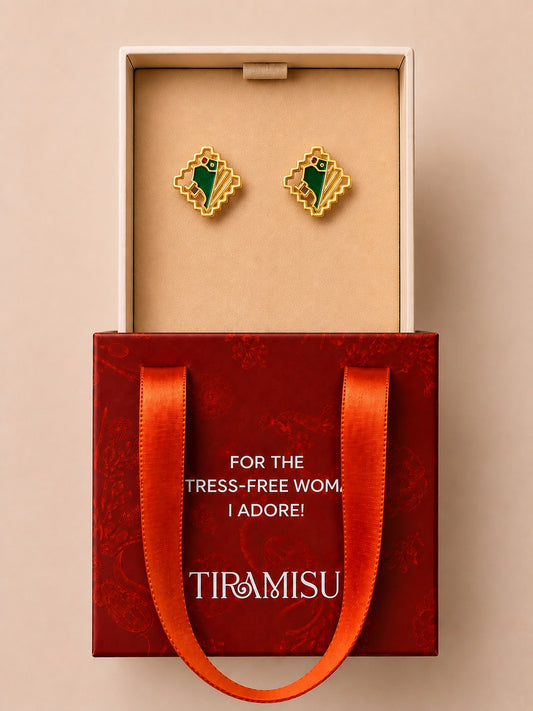 Panna Polki Meenakari Studs