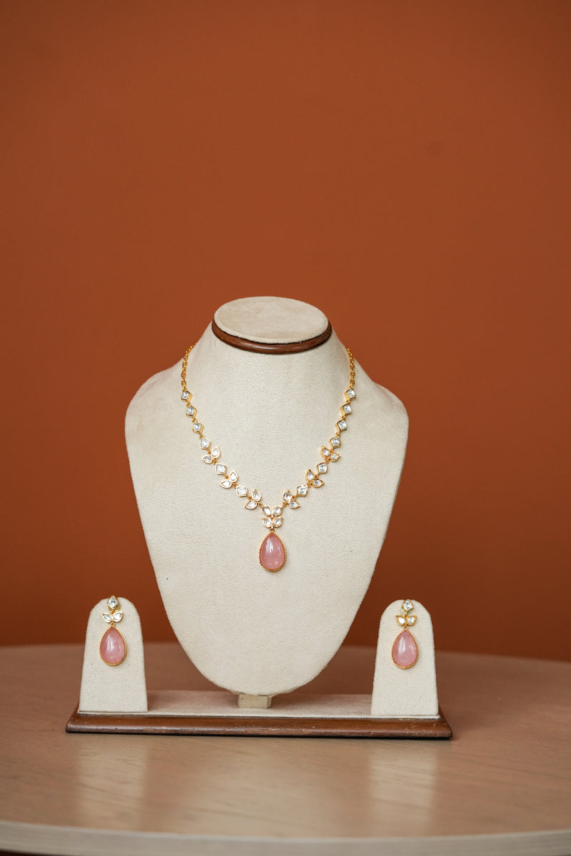 Drop Pendant Necklace and Drop Earrings