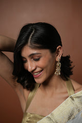 GEETISHA LONG POLKI EARRING