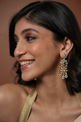 GEETISHA LONG POLKI EARRING