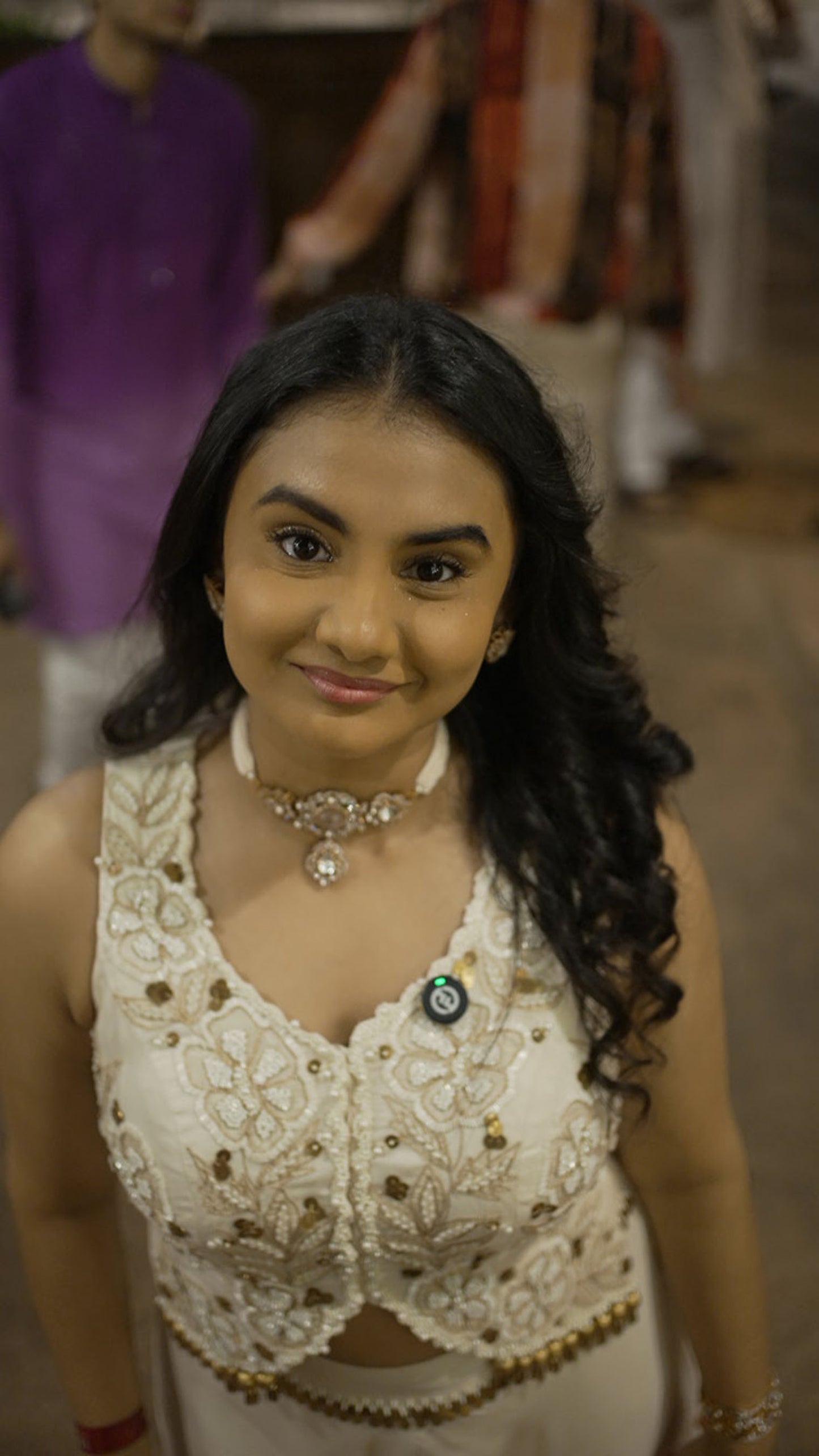 PRATIKSHA ROSE QAURTZ KUNDAN MULTICOLOURED STONES SP NECKLACE SET WITH EARRINGS