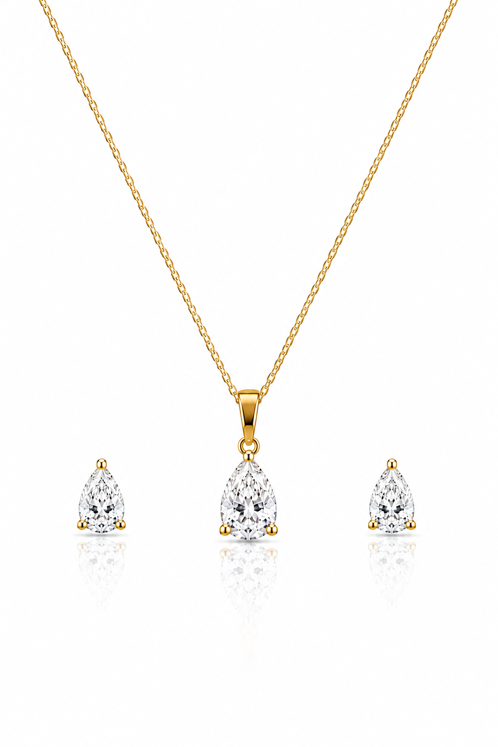 Aurora Teardrop Crystal Pendant Set Gift Box