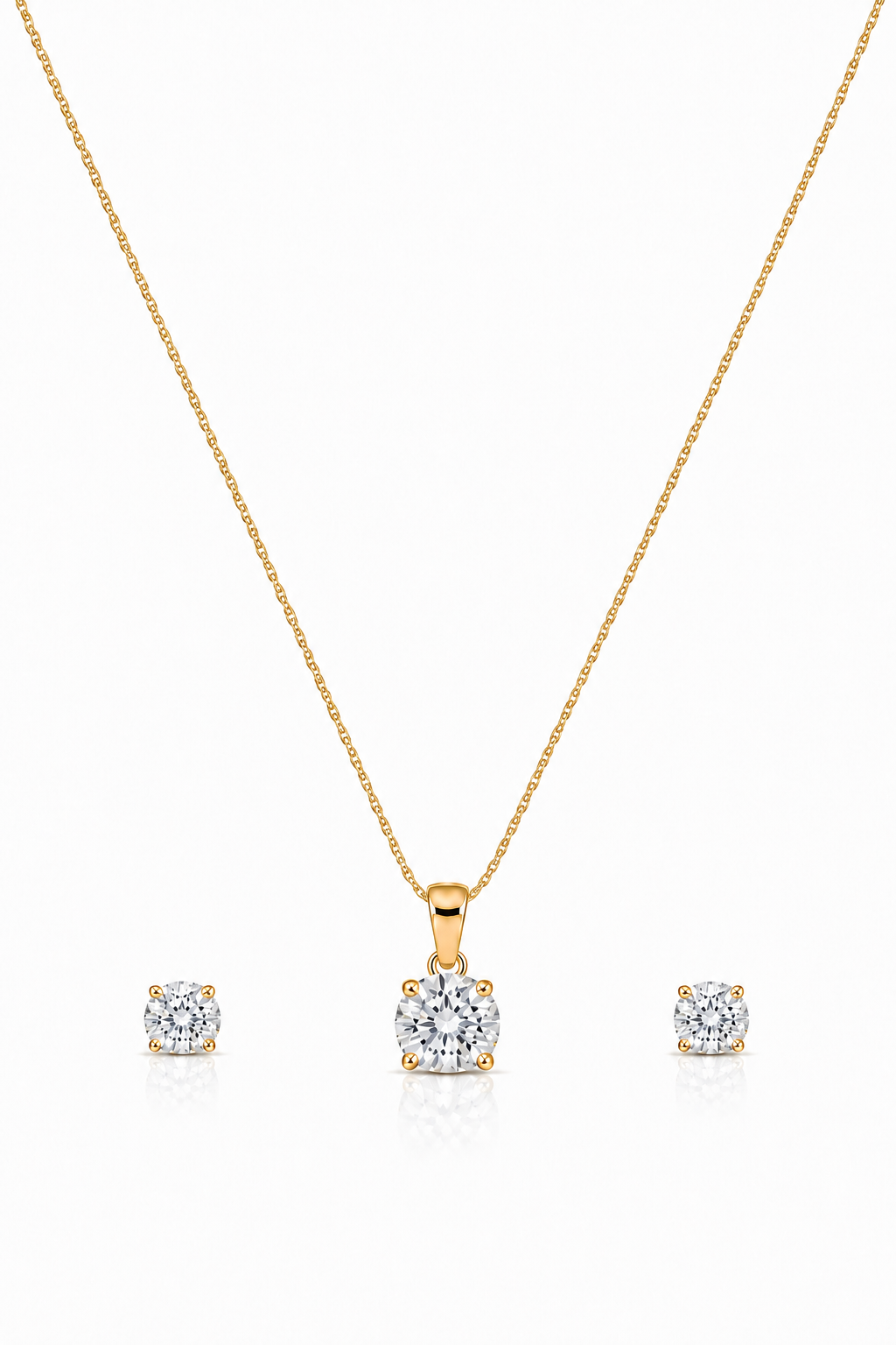 Celestia Cushion Crystal Pendant Set Gift Box