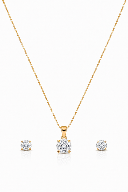 Celestia Cushion Crystal Pendant Set Gift Box