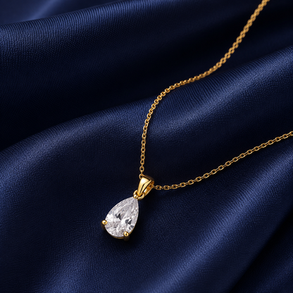 Aurora Teardrop Crystal Pendant Set Gift Box