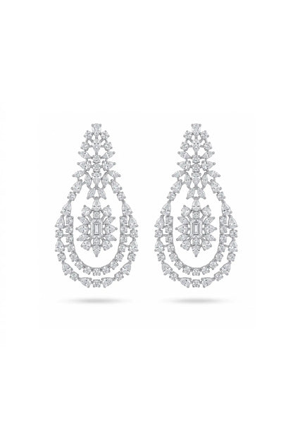 Royal Emerald-Cut Diamond Statement Earrings