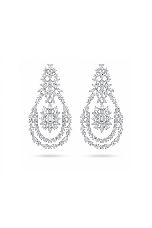 Royal Emerald-Cut Diamond Statement Earrings
