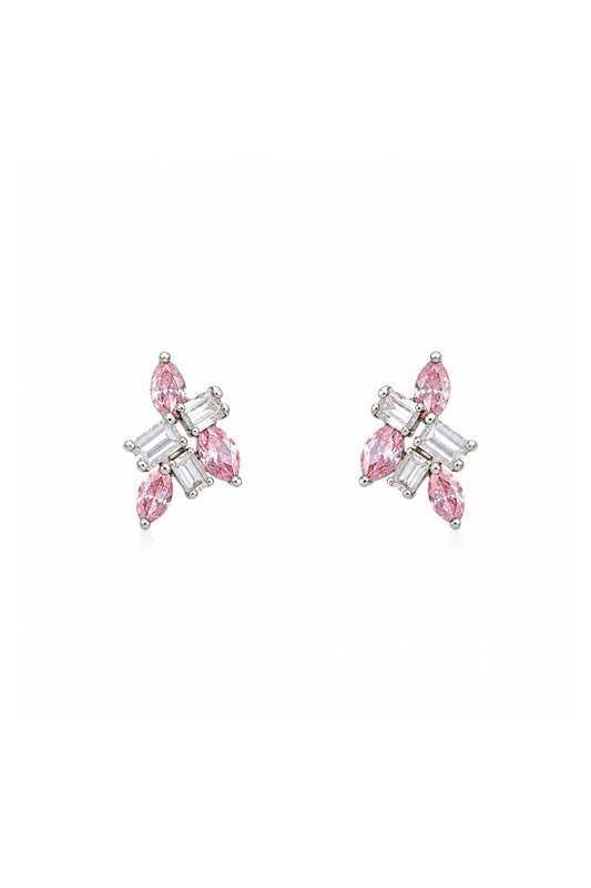 Blush Diamond Cluster Stud Earrings