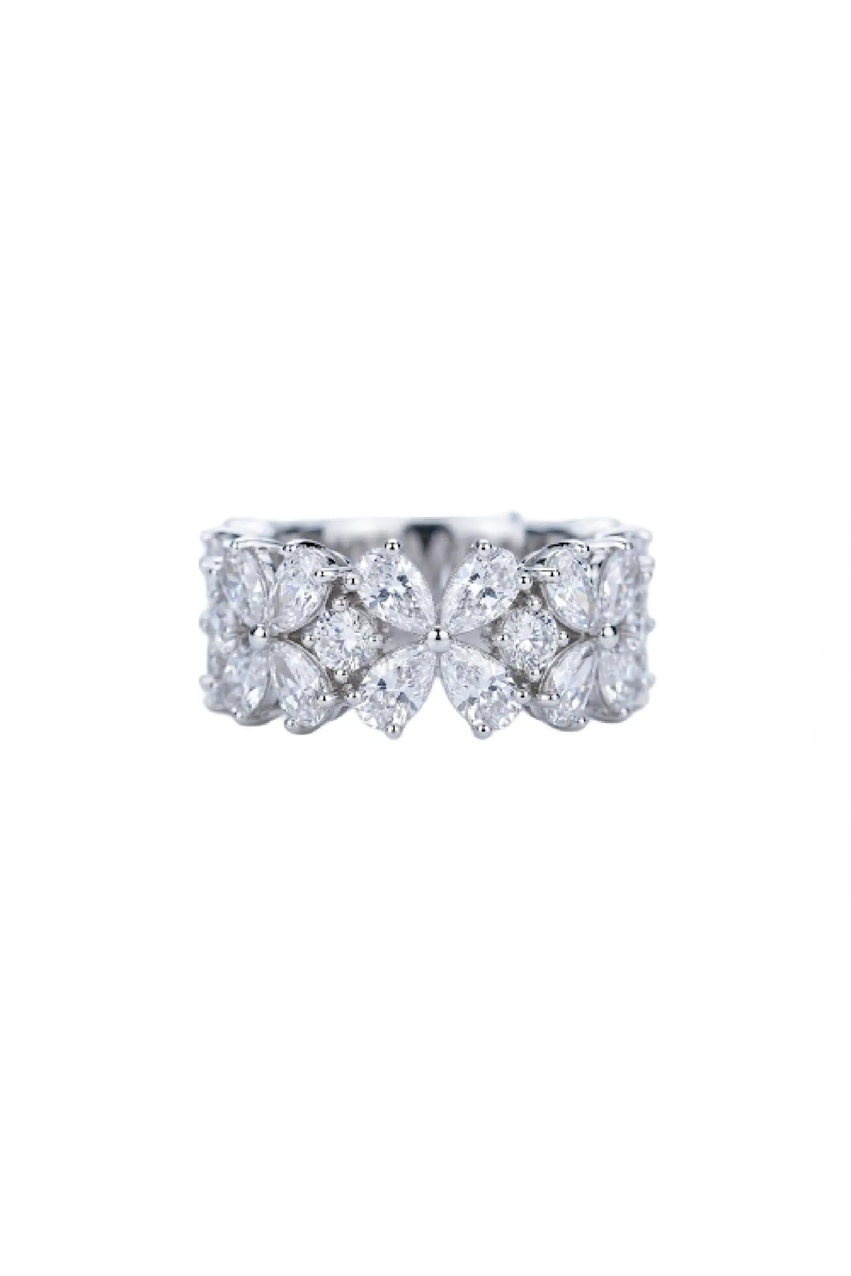 Aurora Bloom Floral Diamond Statement Ring