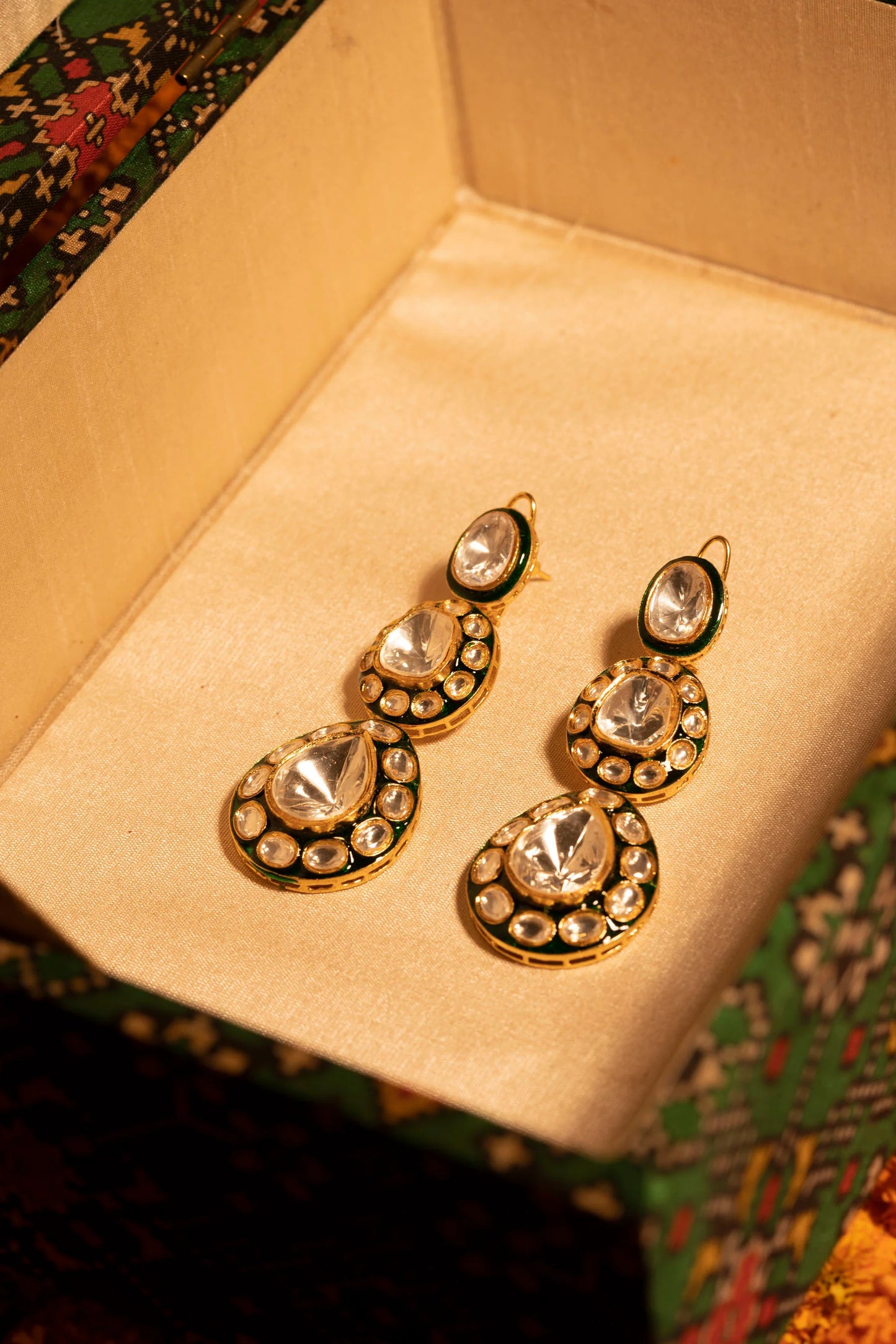 Meena Polki Statement Earrings
