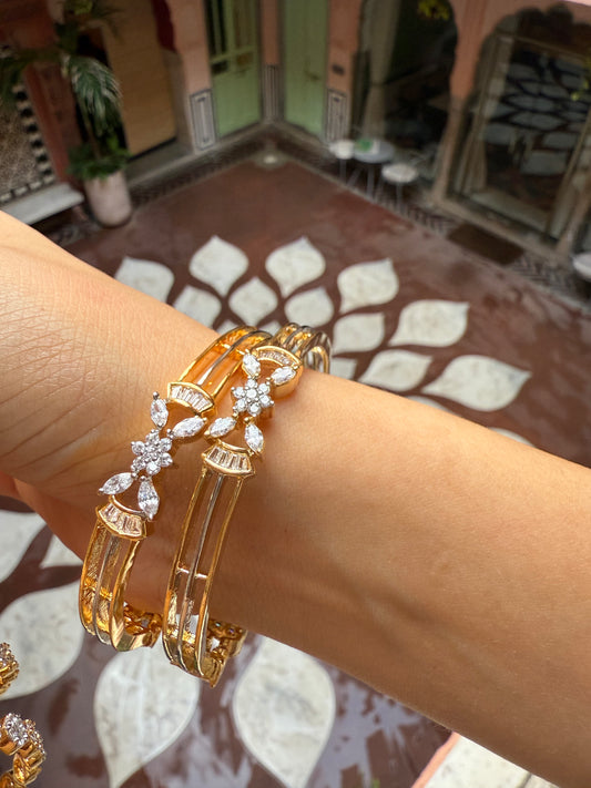 FLORAL CRYSTAL BANGLES