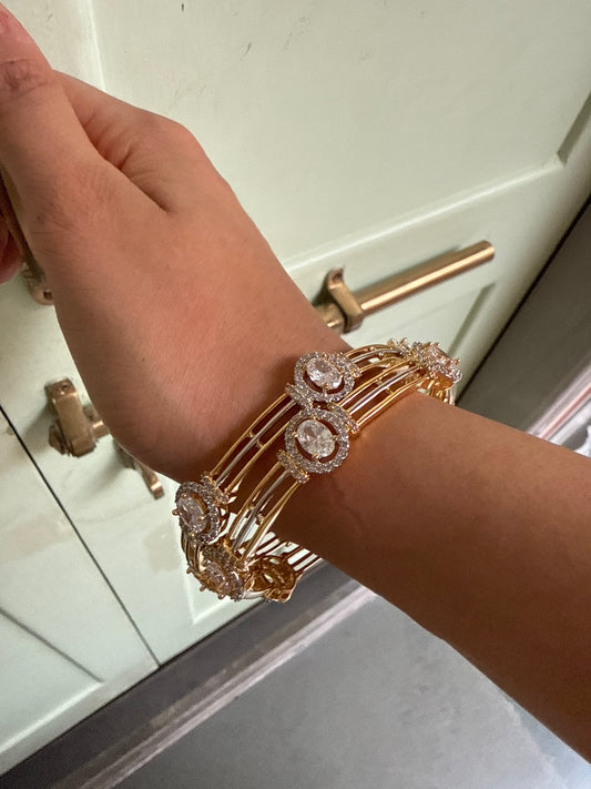 ROYAL ORBIT CRYSTAL BANGLES
