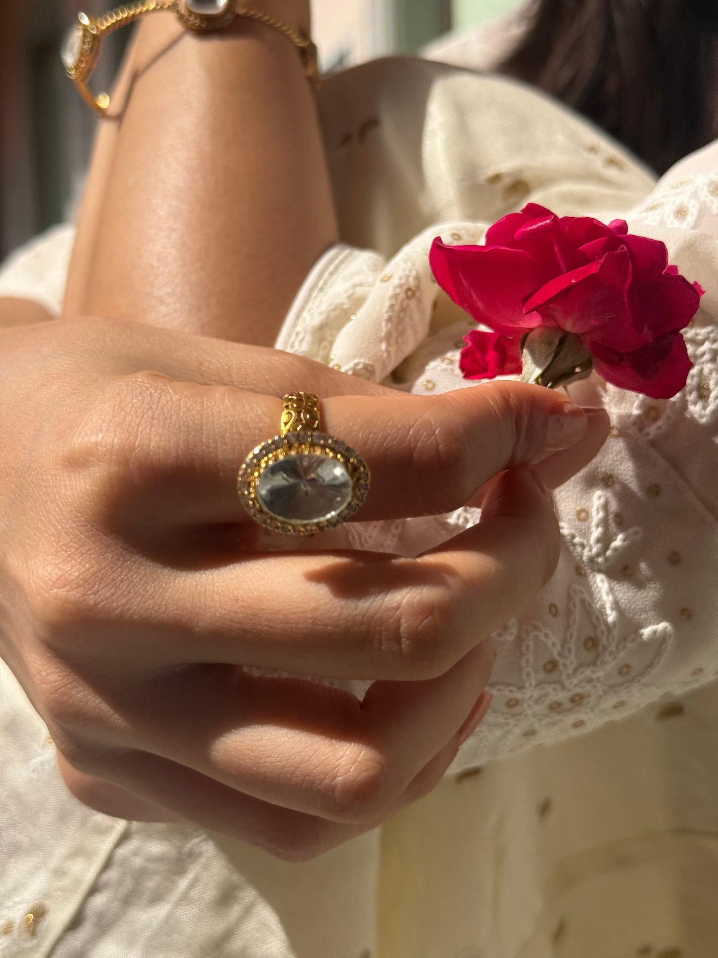 VIANA  GOLD SP RING