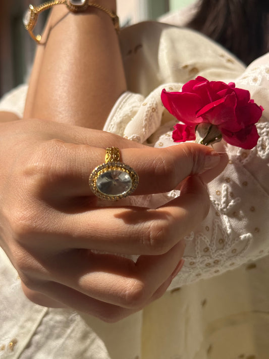 VIANA  GOLD SP RING