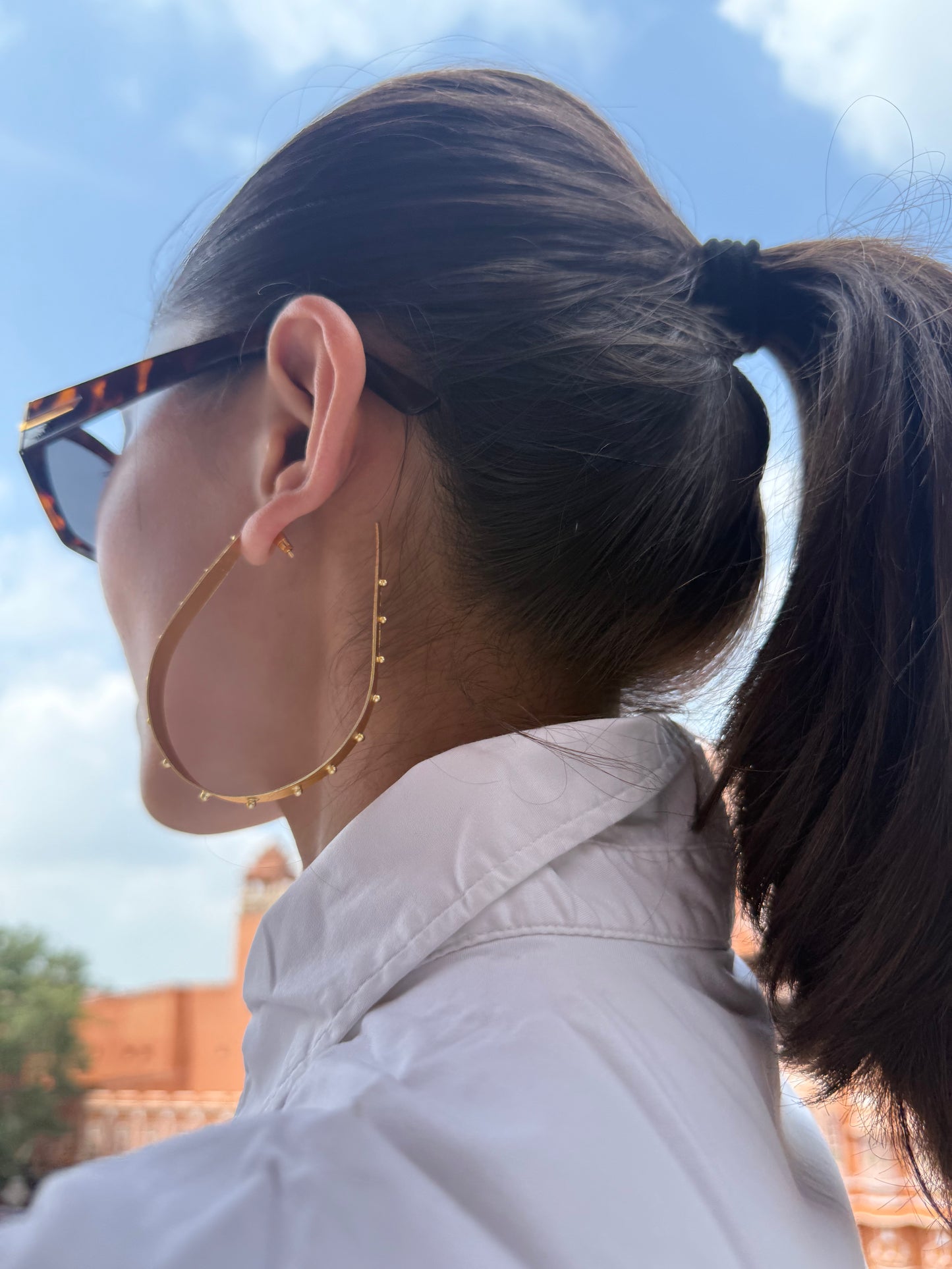 GOLDEN WAVE SPIKE HOOPS