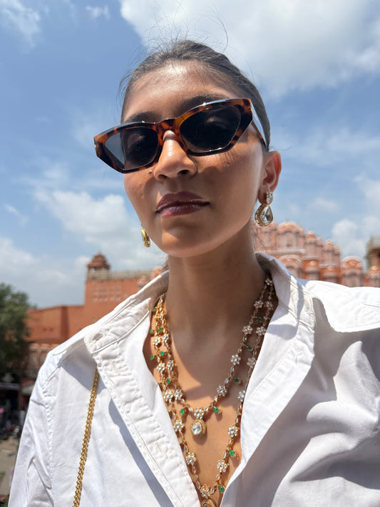 SITARA LAYERED POLKI NECKLACE SET