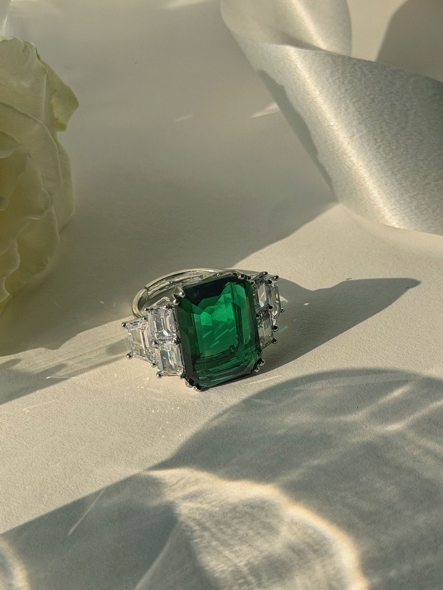 Emerald Solitaire Ring