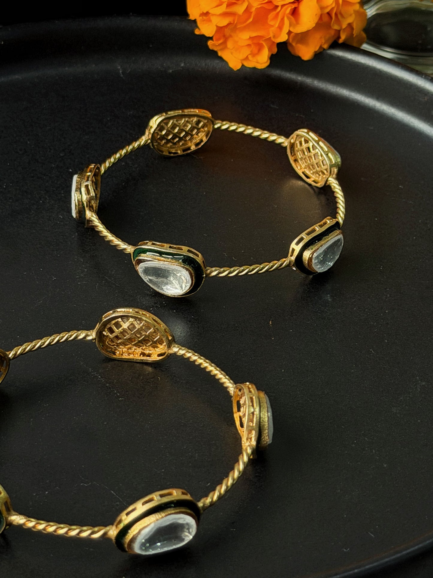 OMIRA POLKI SP BANGLE SET