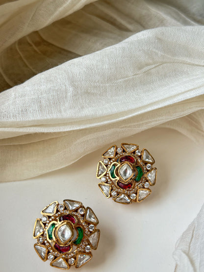 AKSHARA RUBY SP POLKI EARRINGS