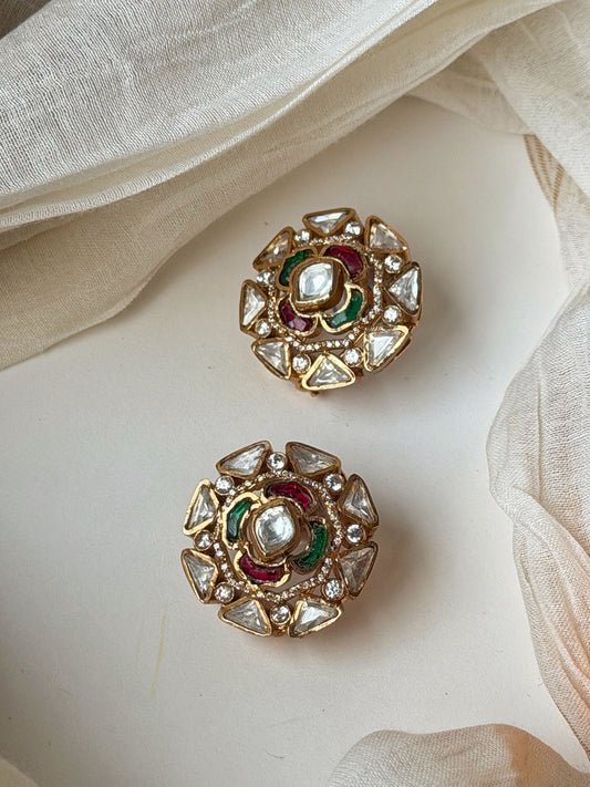 AKSHARA RUBY SP POLKI EARRINGS