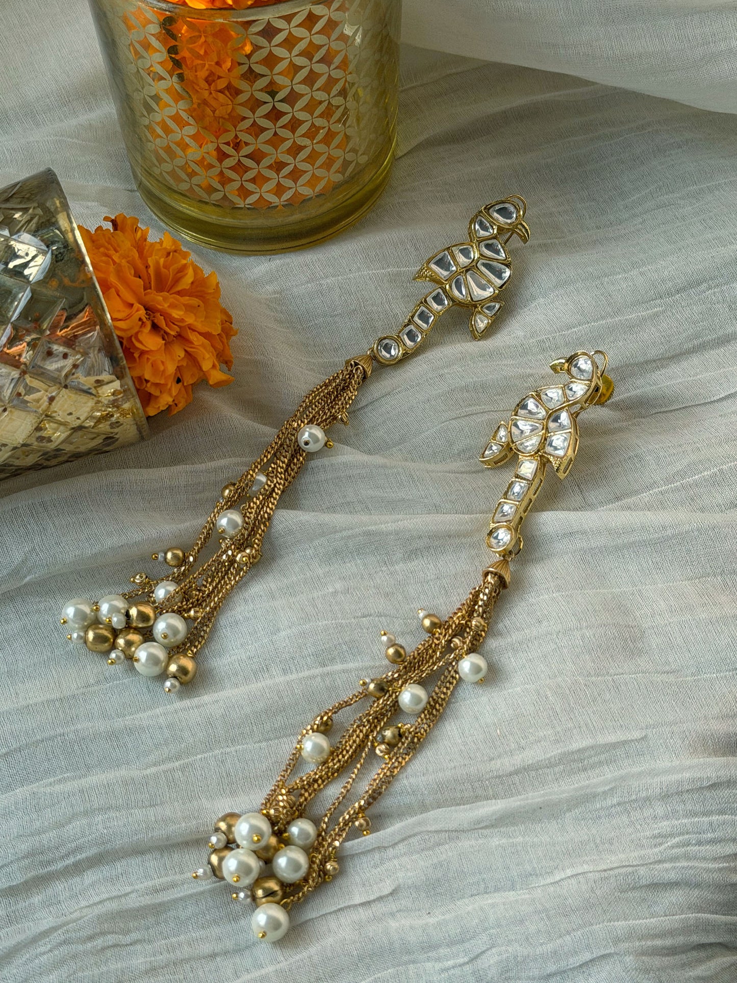 VISHWA PEARL DANGLE EARRINGS