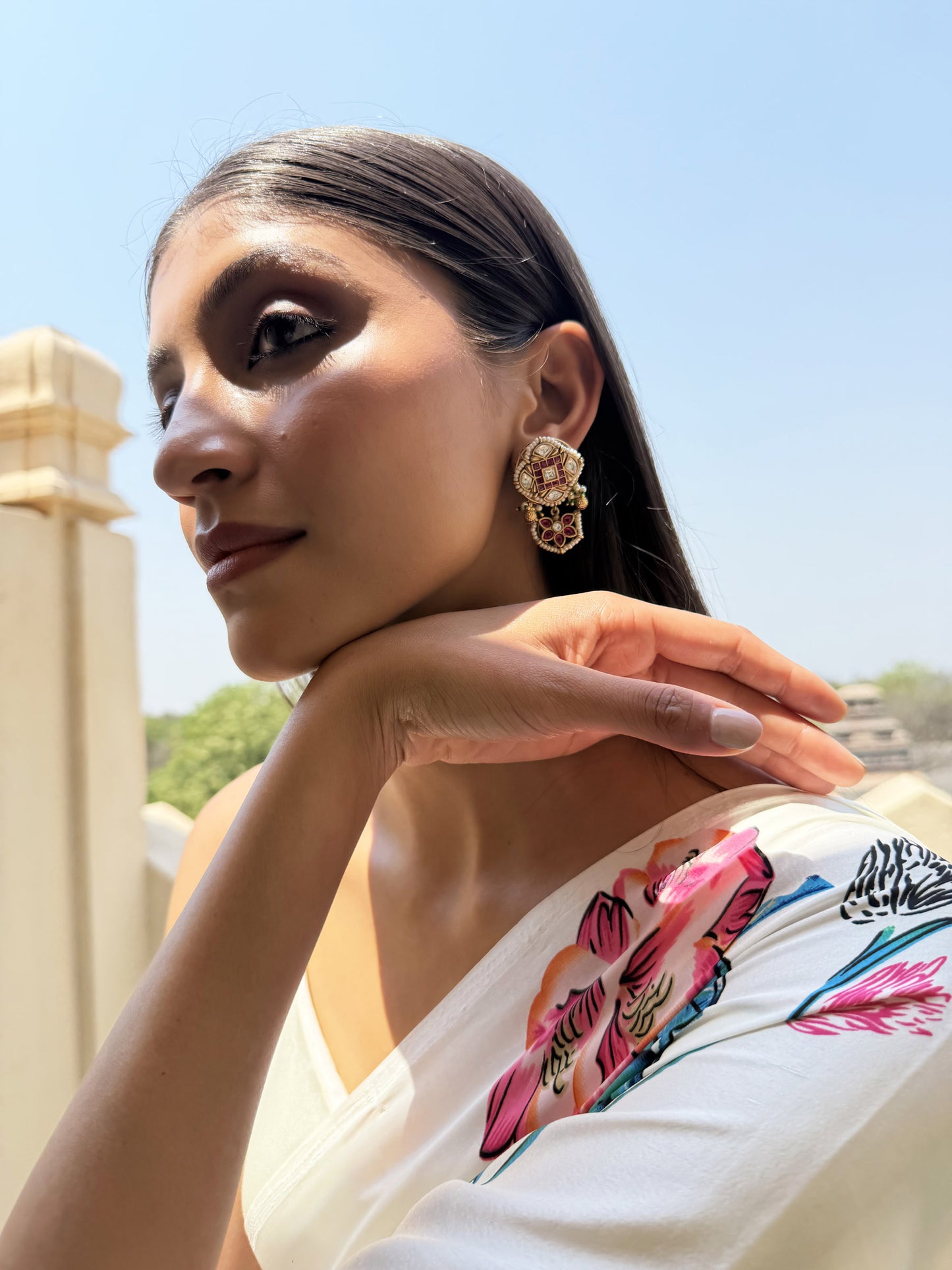 Alankrita basra Pearl SP Polki Earrings