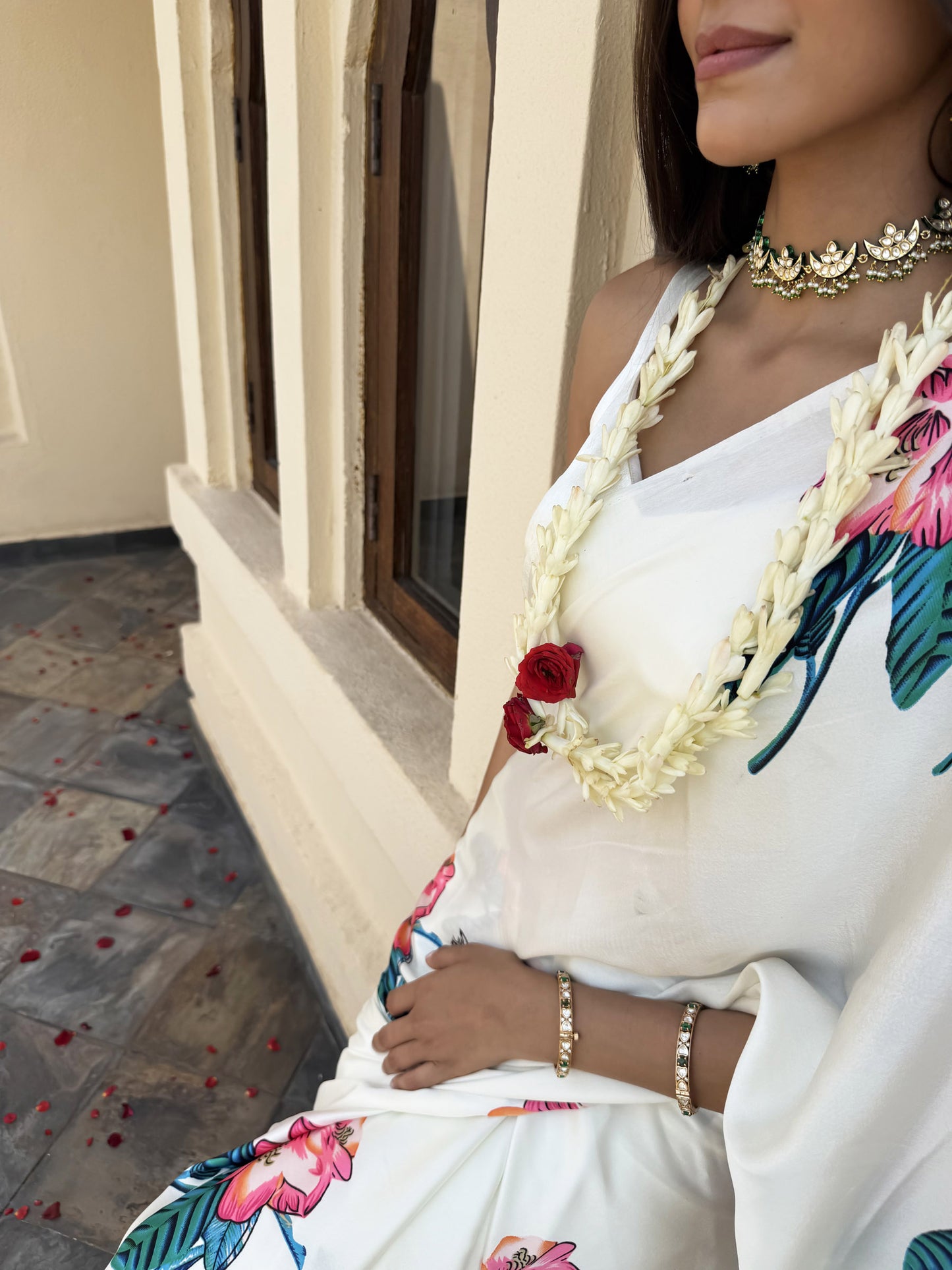 Srushti Kundan SP Pearl Necklace Set