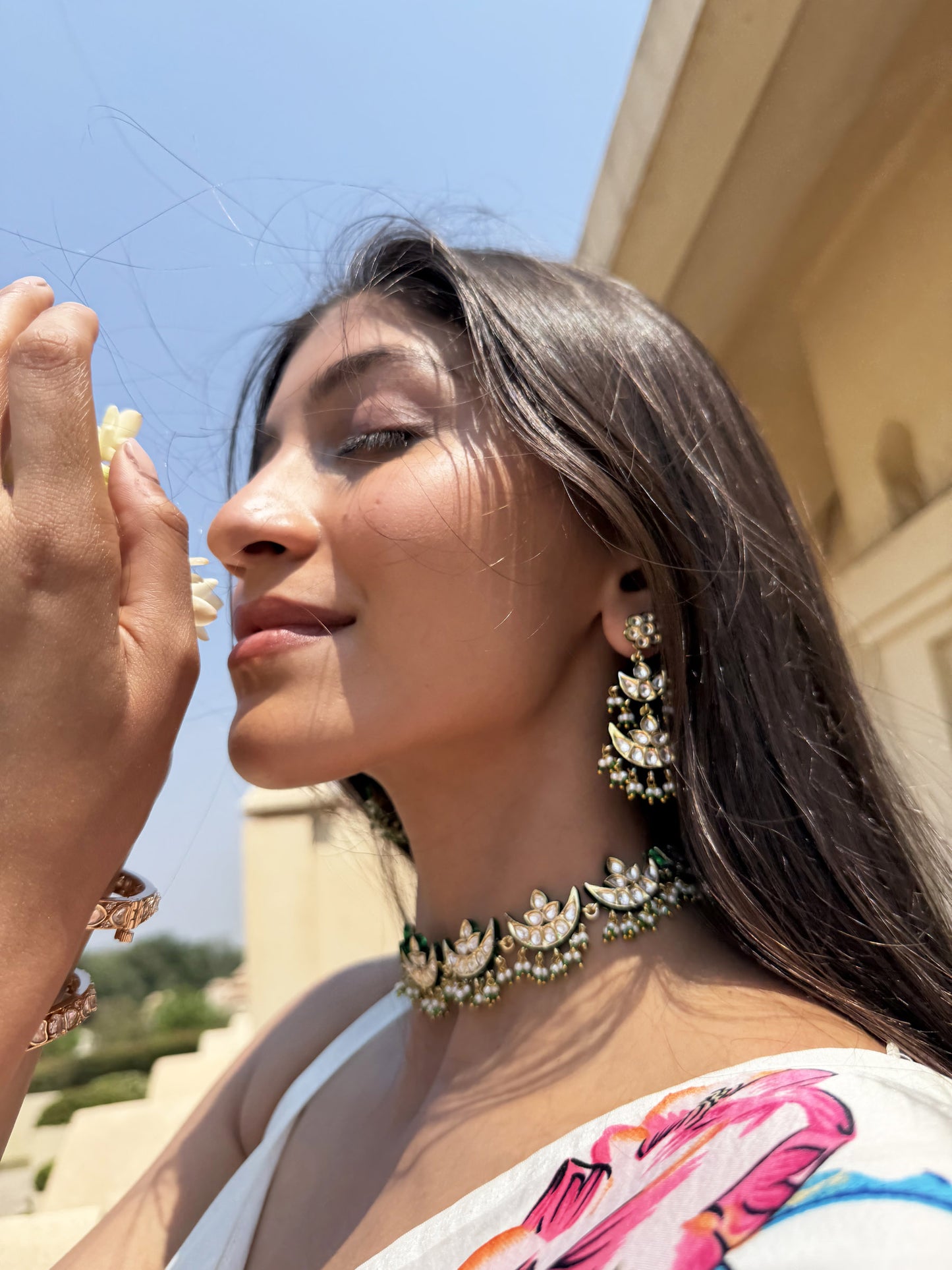 Srushti Kundan SP Pearl Necklace Set