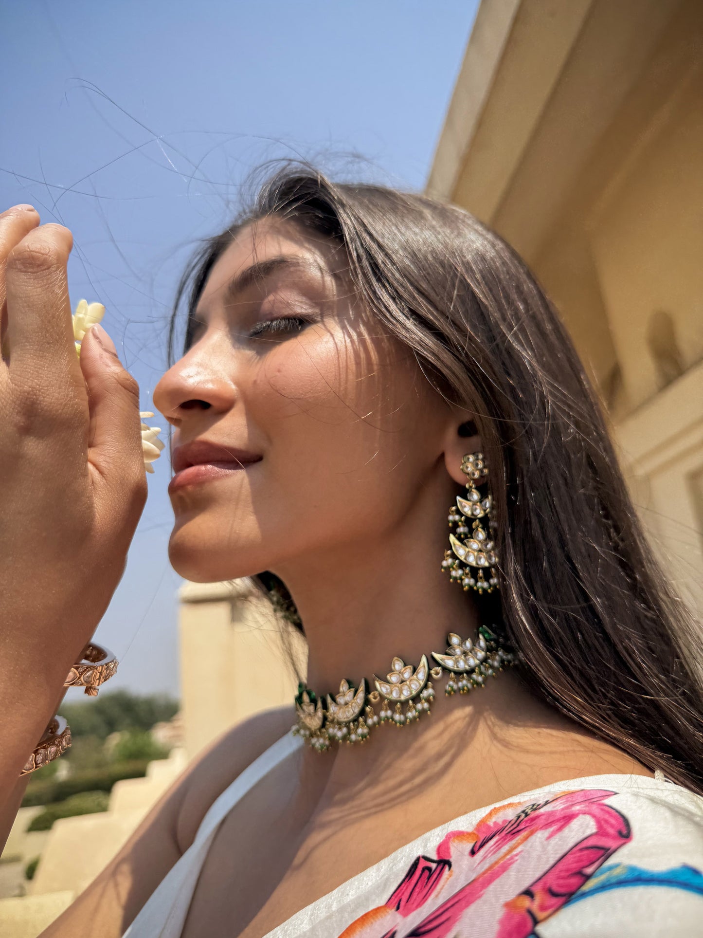 Srushti Kundan SP Pearl Necklace Set