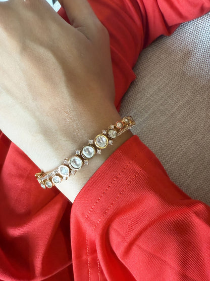 IDHAYA OVAL SP POLKI BRACELET
