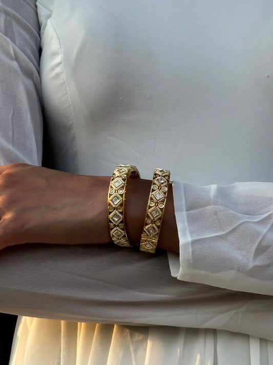 Sharini Hexa Motif SP Polki Bangle