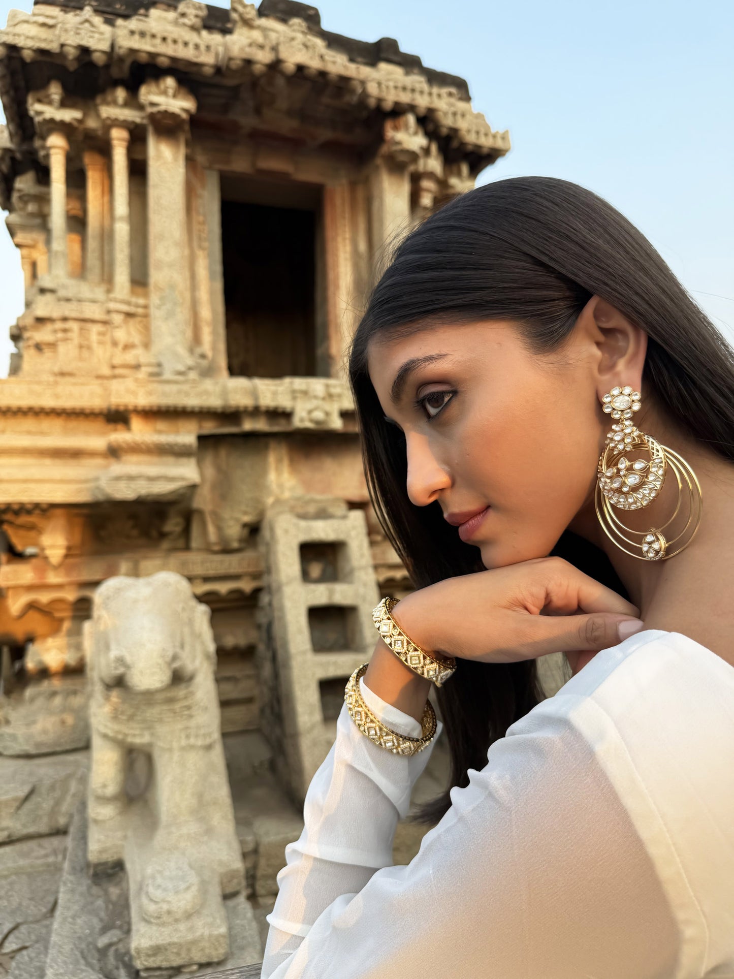 Divya Layered Chandbali SP Polki