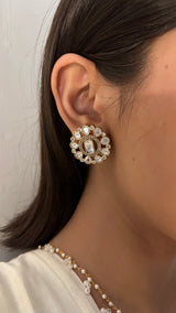 MOUNI MULTI STONE POLKI EARRINGS