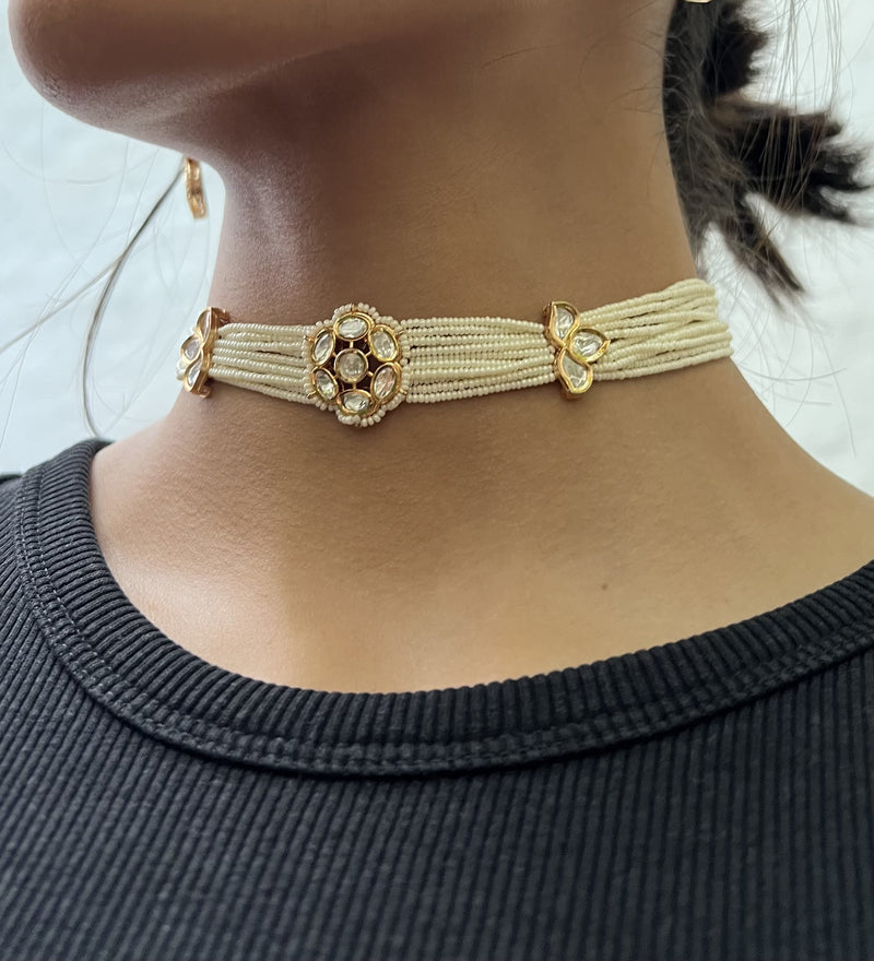 Round Jadau Moti Choker