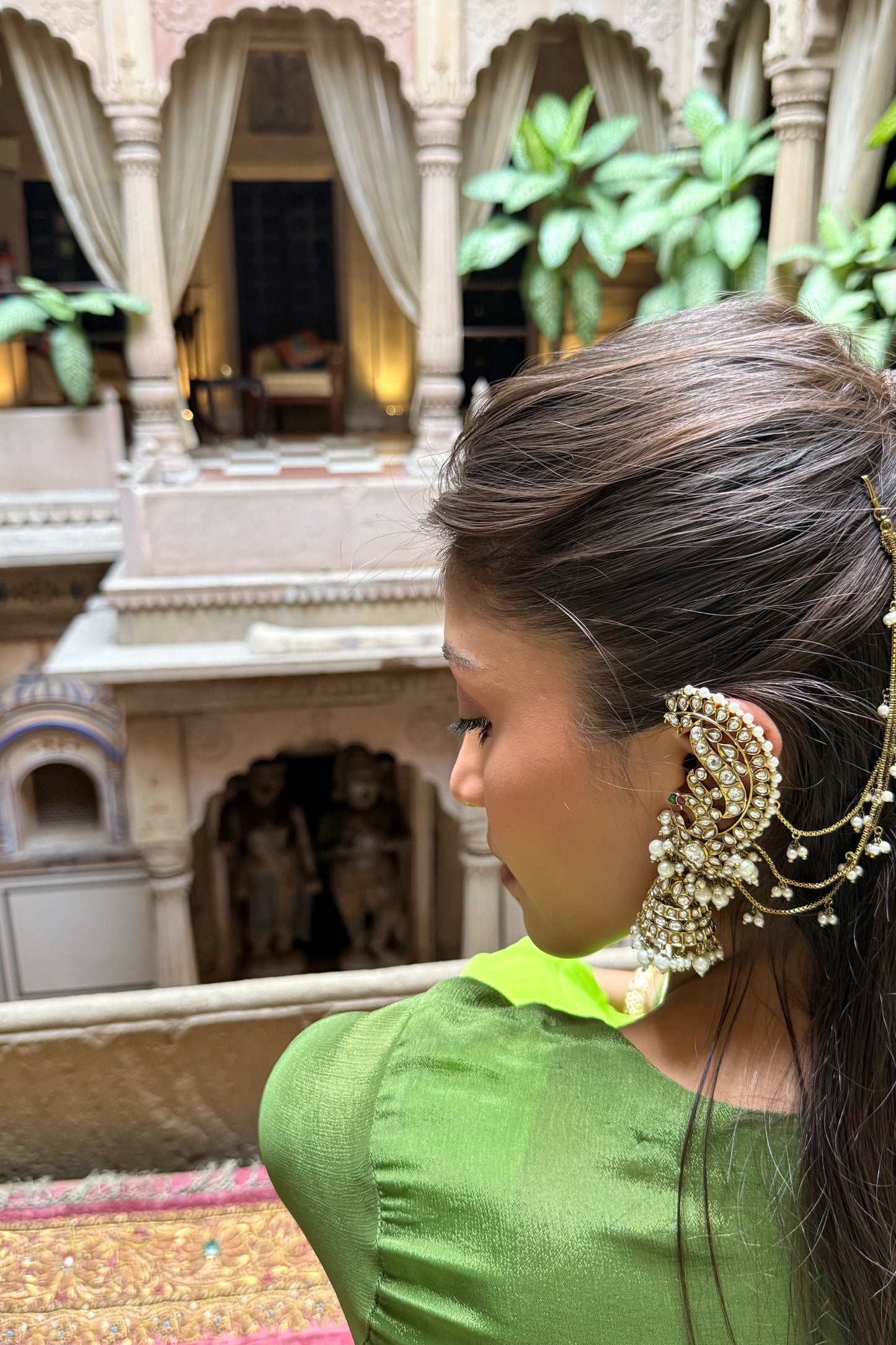 Anokhi Garden Cascade Pearl Hair Earring