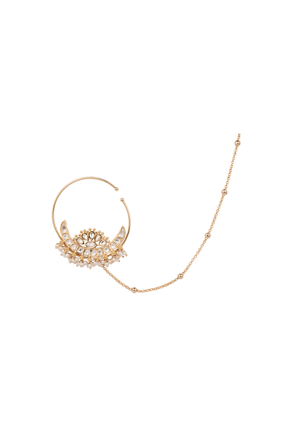 RAKHI Semi Precious Pearl Polki Nathani