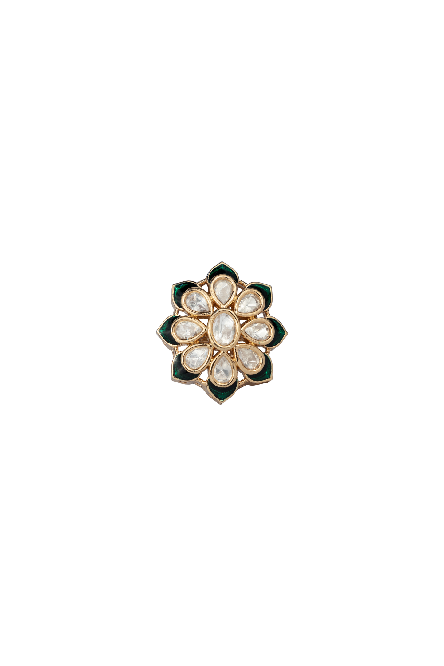 RIYA EIGHT PETAL POLKI RING