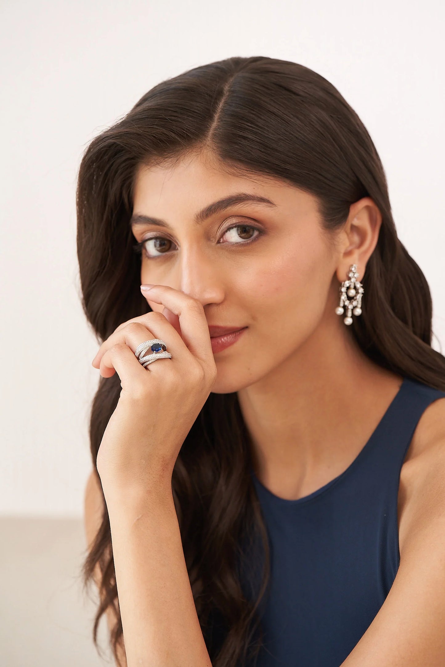 Sculpted Diamond Statement Ring